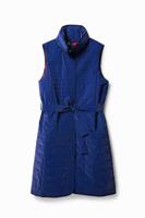 Lang gewatteerd vest - BLUE - XS