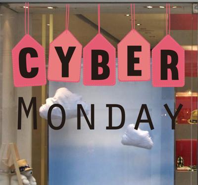 Etalage sticker Cyber Monday