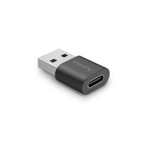 Hama USB Adapter USB-A Plug - USB-C Socket USB 3.2 Gen2 10 Gbit/s Oplader Zwart
