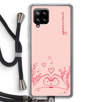 Love is in the air: Samsung Galaxy A42 5G Transparant Hoesje met koord