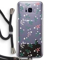 Small white flowers: Samsung Galaxy S8 Transparant Hoesje met koord