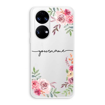 Rozen: Huawei P50 Transparant Hoesje