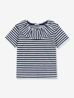 Bloesje met korte mouwen PETIT BATEAU blauw