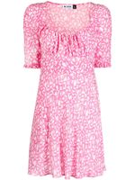 Rixo robe en soie Lilita à imprimé végétal - Rose