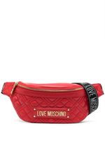 Love Moschino sac banane à plaque logo - Rouge