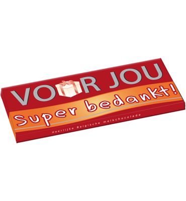 Voor Jou! Voor Jou! Wensreep Melk, Super Bedankt (70g) Voor Jou! Voor Jou! Wensreep Melk, Super Bedankt (70g)
