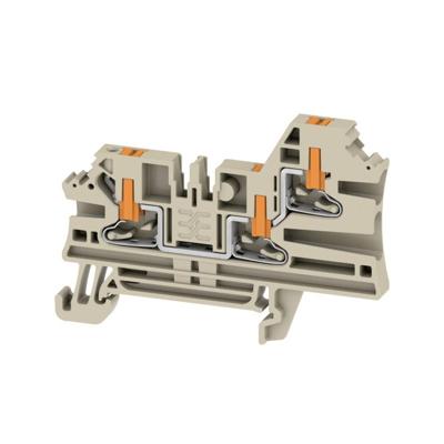 Weidmüller 2847330000 Doorgangsklem Push-In-klem, Steekaansluiting Donkerbeige 50 stuk(s)