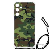 Samsung Galaxy A25 Doorzichtige Silicone Hoesje Army Dark