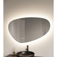 Badkamerspiegel Trendy | 150x88.5 cm | Driehoekig | Indirecte LED verlichting | Touch button | Met spiegelverwarming