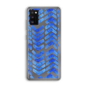 Blauwe pijlen: Samsung Galaxy A41 Transparant Hoesje
