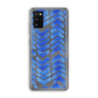 Blauwe pijlen: Samsung Galaxy A41 Transparant Hoesje