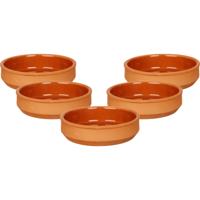 La Dehesa Tapas / Creme brulee schaaltjes - 12x stuks - terracotta/bruin - 16 x 4 cm - Hapjes