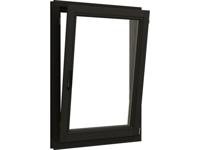 Trendhout Draai/kiepraam - 77,4x107,4 cm - rechtsdraaiend - zwart - incl. raambeslag- - - Trendhout