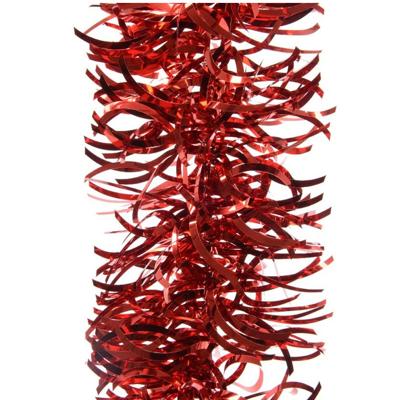 Kerstslingers - rood - folie - 10 x 270 cm - kerstversiering/decoratie