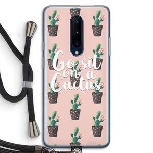 Cactus quote: OnePlus 7 Pro Transparant Hoesje met koord