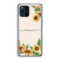 Zonnebloemen: Oppo Find X3 Pro Transparant Hoesje