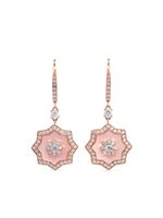 David Morris boucles d'oreilles en or rose 18ct pavées de diamants - thumbnail