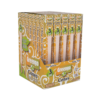 Greengo Greengo Cones King Size Ongebleekt - 35 x 3-pack