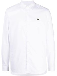 Lacoste chemise en popeline à logo brodé - Blanc