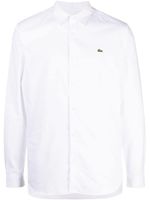 Lacoste chemise en popeline à logo brodé - Blanc - thumbnail