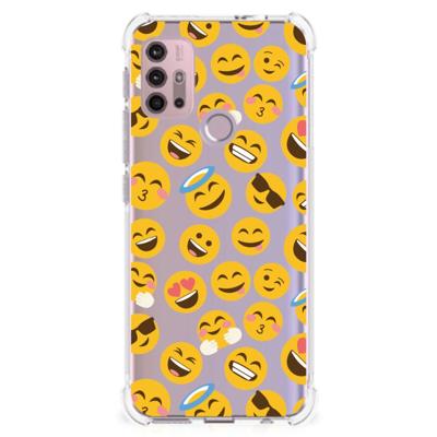 Motorola Moto G30 | G20 | G10 Doorzichtige Silicone Hoesje Emoji