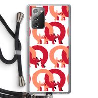 Dogs: Samsung Galaxy Note 20 / Note 20 5G Transparant Hoesje met koord
