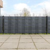 VidaXL Balkonschermen 5 st 255x19 cm poly rattan antracietkleurig VidaXL Balkonschermen 5 st 255x19 cm poly rattan antracietkleurig