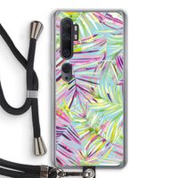 Tropical Palms Blue: Xiaomi Mi Note 10 Pro Transparant Hoesje met koord