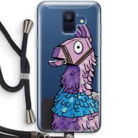 Lama: Samsung Galaxy A6 (2018) Transparant Hoesje met koord