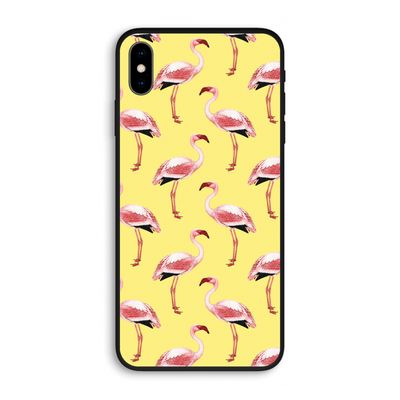 Flamingo's geel: iPhone XS Max Biologisch afbreekbaar hoesje