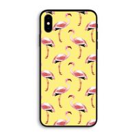 Flamingo's geel: iPhone XS Max Biologisch afbreekbaar hoesje