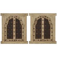 Wanddecoratie Home ESPRIT Beige Natuurlijk Venster 45 X 5 X 51 cm