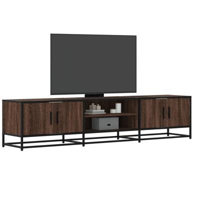 Tv-meubel 180x35x41 cm bewerkt hout bruin eikenkleurig