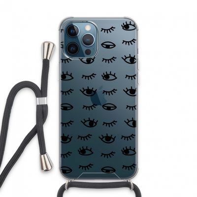 Eye pattern #2: iPhone 13 Pro Max Transparant Hoesje met koord