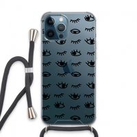 Eye pattern #2: iPhone 13 Pro Max Transparant Hoesje met koord