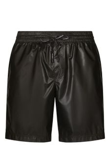 Dolce & Gabbana logo-print drawstring swim shorts - Noir