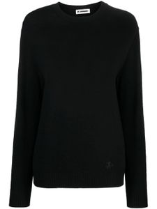 Jil Sander sweat en laine à logo brodé - Noir