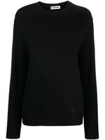 Jil Sander logo-embroidered wool sweatshirt - Noir - thumbnail