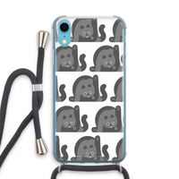 Cats: iPhone XR Transparant Hoesje met koord