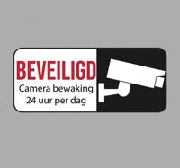 Beveiligde camera 24 uur per dag bord zelfklevende sticker Beveiligde camera 24 uur per dag bord zelfklevende sticker