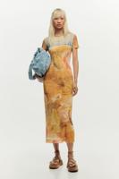 Hybride slim jurk - YELLOW - M