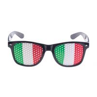 Zwarte Italie supporters vlag bril voor volwassenen   -
