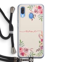 Rozen: Samsung Galaxy A40 Transparant Hoesje met koord