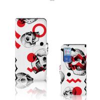 Telefoonhoesje met Naam Huawei P40 Skull Red