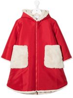 Eshvi Kids imperméable à empiècements contrastants - Rouge