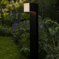 Lutec buiten tuinpadverlichting zwart &apos;Cuba&apos; verstelbaar led lamp 75 cm