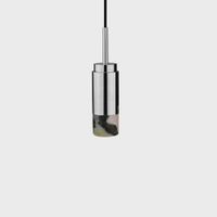 Anour Donya Onyx Cylinder Hanglamp - Gemixte kap - Gepolijst roestvrij staal