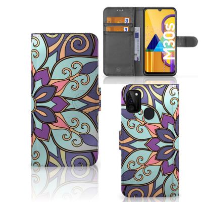 Samsung Galaxy M21 | M30s Hoesje Purple Flower
