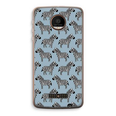 Zebra: Motorola Moto Z Force Transparant Hoesje