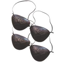 Espa Piraten ooglapje - 8x - met elastiek - kunststof - piraat thema - carnaval